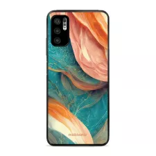 obrázek produktu Prémiový lesklý kryt Glossy na mobil Xiaomi Redmi Note 10 5G - G025G - Azurový a oranžový mramor