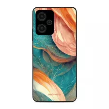 obrázek produktu Prémiový lesklý kryt Glossy na mobil Xiaomi Redmi Note 12 5G - G025G - Azurový a oranžový mramor