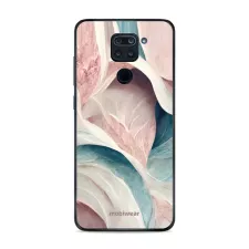 obrázek produktu Prémiový lesklý kryt Glossy na mobil Xiaomi Redmi Note 9 - G026G - Růžový a zelenkavý mramor