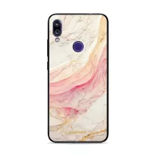 obrázek produktu Prémiový lesklý kryt Glossy na mobil Xiaomi Redmi 7 - G027G - Růžový a zlatavý mramor