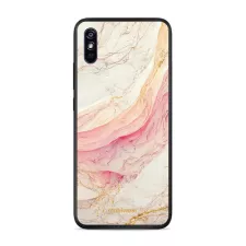 obrázek produktu Prémiový lesklý kryt Glossy na mobil Xiaomi Redmi 9A - G027G - Růžový a zlatavý mramor