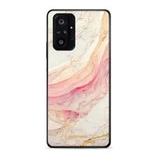 obrázek produktu Prémiový lesklý kryt Glossy na mobil Xiaomi Redmi Note 10 pro - G027G - Růžový a zlatavý mramor