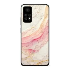 obrázek produktu Prémiový lesklý kryt Glossy na mobil Xiaomi Redmi Note 11 Pro 5G - G027G - Růžový a zlatavý mramor