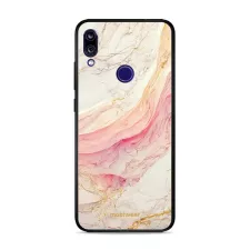 obrázek produktu Prémiový lesklý kryt Glossy na mobil Xiaomi Redmi Note 7 - G027G - Růžový a zlatavý mramor