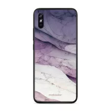 obrázek produktu Prémiový lesklý kryt Glossy na mobil Xiaomi Redmi 9A - G028G - Bílý a fialový mramor