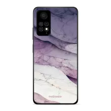 obrázek produktu Prémiový lesklý kryt Glossy na mobil Xiaomi Redmi Note 11 Pro 5G - G028G - Bílý a fialový mramor