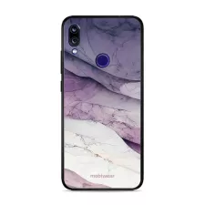 obrázek produktu Prémiový lesklý kryt Glossy na mobil Xiaomi Redmi Note 7 - G028G - Bílý a fialový mramor