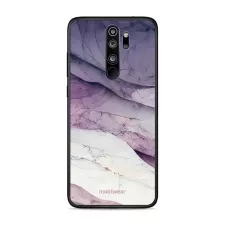 obrázek produktu Prémiový lesklý kryt Glossy na mobil Xiaomi Redmi Note 8 Pro - G028G - Bílý a fialový mramor