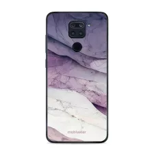 obrázek produktu Prémiový lesklý kryt Glossy na mobil Xiaomi Redmi Note 9 - G028G - Bílý a fialový mramor