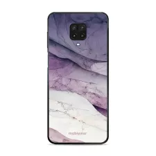 obrázek produktu Prémiový lesklý kryt Glossy na mobil Xiaomi Redmi Note 9 Pro - G028G - Bílý a fialový mramor