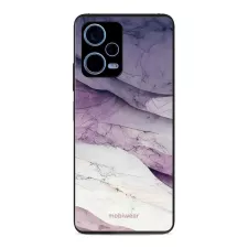 obrázek produktu Prémiový lesklý kryt Glossy na mobil Xiaomi Redmi Note 12 Pro+ 5G - G028G - Bílý a fialový mramor