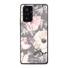 obrázek produktu Prémiový lesklý kryt Glossy na mobil Xiaomi Redmi Note 10 pro - G034G - Květy na šedém pozadí