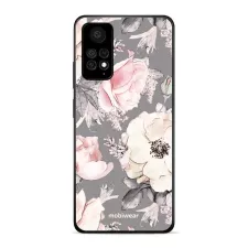 obrázek produktu Prémiový lesklý kryt Glossy na mobil Xiaomi Redmi Note 11 Pro 5G - G034G - Květy na šedém pozadí