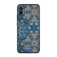 obrázek produktu Prémiový lesklý kryt Glossy na mobil Xiaomi Redmi 9A - G038G - Modré mandala květy