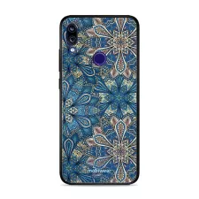 obrázek produktu Prémiový lesklý kryt Glossy na mobil Xiaomi Redmi Note 7 - G038G - Modré mandala květy