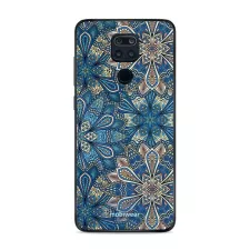 obrázek produktu Prémiový lesklý kryt Glossy na mobil Xiaomi Redmi Note 9 - G038G - Modré mandala květy