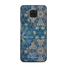 obrázek produktu Prémiový lesklý kryt Glossy na mobil Xiaomi Redmi Note 9 Pro - G038G - Modré mandala květy