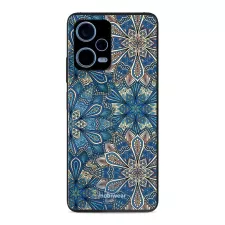 obrázek produktu Prémiový lesklý kryt Glossy na mobil Xiaomi Redmi Note 12 Pro+ 5G - G038G - Modré mandala květy