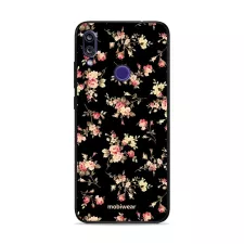 obrázek produktu Prémiový lesklý kryt Glossy na mobil Xiaomi Redmi 7 - G039G - Květy na černé