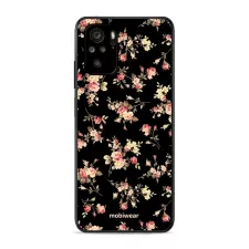 obrázek produktu Prémiový lesklý kryt Glossy na mobil Xiaomi Redmi Note 10 - G039G - Květy na černé