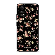 obrázek produktu Prémiový lesklý kryt Glossy na mobil Xiaomi Redmi Note 11 - G039G - Květy na černé