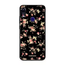 obrázek produktu Prémiový lesklý kryt Glossy na mobil Xiaomi Redmi Note 7 - G039G - Květy na černé