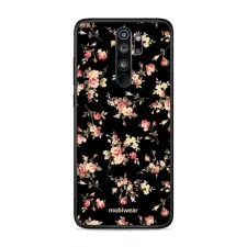 obrázek produktu Prémiový lesklý kryt Glossy na mobil Xiaomi Redmi Note 8 Pro - G039G - Květy na černé