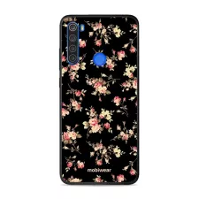 obrázek produktu Prémiový lesklý kryt Glossy na mobil Xiaomi Redmi Note 8T - G039G - Květy na černé