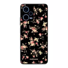 obrázek produktu Prémiový lesklý kryt Glossy na mobil Xiaomi Redmi Note 12 Pro+ 5G - G039G - Květy na černé