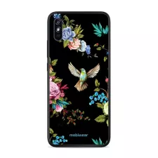 obrázek produktu Prémiový lesklý kryt Glossy na mobil Xiaomi Redmi 9A - G041G - Ptáček a květy