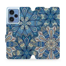 obrázek produktu Flip pouzdro na mobil Xiaomi Redmi Note 12 Pro 5G - V108P Modré mandala květy