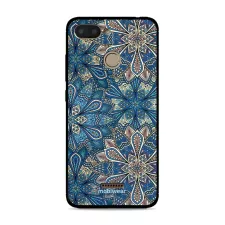 obrázek produktu Prémiový lesklý kryt Glossy na mobil Xiaomi Redmi 6 - G038G - Modré mandala květy