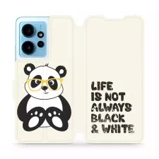 obrázek produktu Flip pouzdro na mobil Xiaomi Redmi Note 12 4G - M041S Panda - life is not