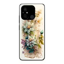 obrázek produktu Prémiový lesklý kryt Glossy na mobil Xiaomi Redmi 12C - G014G Krémové květy