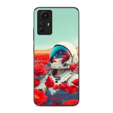 obrázek produktu Prémiový lesklý kryt Glossy na mobil Xiaomi Redmi Note 12S - G001G Astronautka v květech