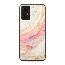 obrázek produktu Prémiový lesklý kryt Glossy na mobil Xiaomi Redmi Note 12S - G027G - Růžový a zlatavý mramor