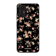 obrázek produktu Prémiový lesklý kryt Glossy na mobil Xiaomi Redmi Note 12S - G039G - Květy na černé