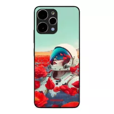 obrázek produktu Prémiový lesklý kryt Glossy na mobil Xiaomi Redmi 12 - G001G Astronautka v květech