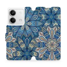 obrázek produktu Flip pouzdro na mobil Xiaomi Redmi Note 13 5G - V108P Modré mandala květy