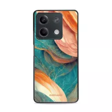 obrázek produktu Prémiový lesklý kryt Glossy na mobil Xiaomi Redmi Note 13 5G - G025G - Azurový a oranžový mramor