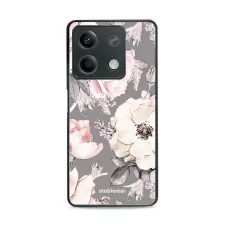 obrázek produktu Prémiový lesklý kryt Glossy na mobil Xiaomi Redmi Note 13 5G - G034G - Květy na šedém pozadí