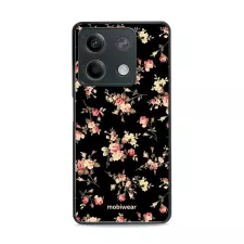 obrázek produktu Prémiový lesklý kryt Glossy na mobil Xiaomi Redmi Note 13 5G - G039G - Květy na černé