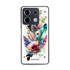 obrázek produktu Prémiový lesklý kryt Glossy na mobil Xiaomi Redmi Note 13 Pro 5G / Poco X6 5G - G017G Pírka a květy