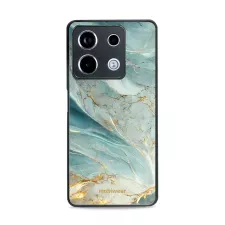 obrázek produktu Prémiový lesklý kryt Glossy na mobil Xiaomi Redmi Note 13 Pro 5G / Poco X6 5G - G022G Zelenkavý a zlatavý mramor