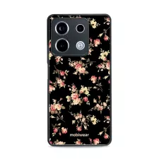 obrázek produktu Prémiový lesklý kryt Glossy na mobil Xiaomi Redmi Note 13 Pro 5G / Poco X6 5G - G039G - Květy na černé