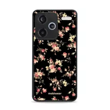 obrázek produktu Prémiový lesklý kryt Glossy na mobil Xiaomi Redmi Note 13 Pro Plus 5G - G039G - Květy na černé