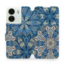 obrázek produktu Flip pouzdro na mobil Xiaomi Redmi 13C - V108P Modré mandala květy