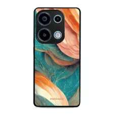 obrázek produktu Prémiový lesklý kryt Glossy - Xiaomi Redmi Note 13 Pro 4G / Poco M6 Pro 4G - G025G - Azurový a oranžový mramor