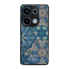 obrázek produktu Prémiový lesklý kryt Glossy - Xiaomi Redmi Note 13 Pro 4G / Poco M6 Pro 4G - G038G - Modré mandala květy