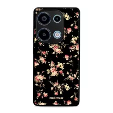 obrázek produktu Prémiový lesklý kryt Glossy - Xiaomi Redmi Note 13 Pro 4G / Poco M6 Pro 4G - G039G - Květy na černé